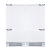 Hallman 72" Built-in, Side by Side Refrigerator with total of 28.4 Cu. Ft. and Freezer with a total of 11.2 Cu.Ft, Contemporary European Design, Panel Ready